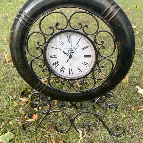 Vintage Gerald Et Fils Paris Clock (metal) - Picture 2 of 3